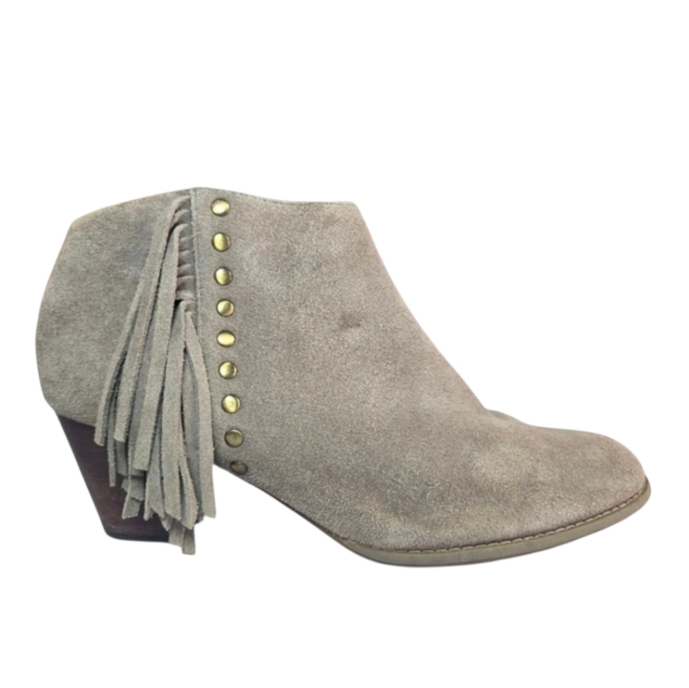 Vionic‎ Women's Faros Fringed Gray Bootie Size 8.5